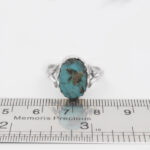 انگشتر فیروزه نیشابوری نقره دست ساز مردانه و زنانه طرح سمان - Image 2