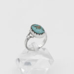 انگشتر فیروزه نیشابوری نقره دست ساز مردانه و زنانه طرح سمان - Image 3