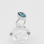 انگشتر فیروزه نیشابوری نقره دست ساز مردانه و زنانه طرح سمرا + حرز امام جواد (ع) - Image 3