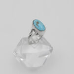 انگشتر فیروزه نیشابوری نقره دست ساز مردانه و زنانه طرح سمیحه + حرز امام جواد (ع) - Image 4