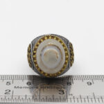 انگشتر عقیق باباقوری نقره مردانه طرح دور طلایی آمدم ای شاه - Image 4