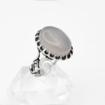 انگشتر عقیق کبود یمنی نقره مردانه طرح افشین - Image 2