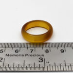 حلقه عقیق اصل عسلی مردانه و زنانه با سایزهای مختلف - Image 3