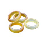 حلقه عقیق اصل عسلی مردانه و زنانه با سایزهای مختلف