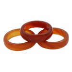 حلقه عقیق قهوه ای اصلی مردانه و زنانه با سایزهای مختلف طرح رها