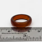 حلقه عقیق قهوه ای اصلی مردانه و زنانه با سایزهای مختلف طرح رها - Image 3