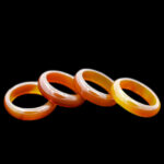 حلقه عقیق قهوه ای اصلی مردانه و زنانه با سایزهای مختلف طرح رها - Image 4