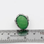 انگشتر عقیق سبز نقره مردانه طرح آراد - Image 3