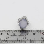 انگشتر عقیق کبود یمنی نقره زنانه طرح دونا - Image 3