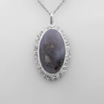 گردنبند شجر زنانه نقره دست ساز طرح فاخر جواهری دینا - Image 3