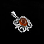 گردنبند عقیق سرخ یمنی نقره زنانه طرح دیارا - Image 4