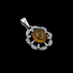 گردنبند عقیق سرخ یمنی نقره زنانه طرح دلیله