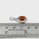 گردنبند عقیق سرخ یمنی نقره زنانه طرح دیبا - Image 3