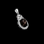 گردنبند عقیق سلیمانی نقره زنانه طرح جاستینا - Image 4