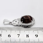 گردنبند عقیق سلیمانی نقره زنانه طرح جاستینا - Image 3