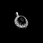 گردنبند عقیق سیاه نقره زنانه طرح آزاده - Image 4