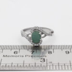 انگشتر زمرد زامبیا الماس تراش نقره زنانه طرح رامیا - Image 2