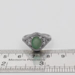 انگشتر زمرد زامبیا الماس تراش نقره زنانه طرح رعنا - Image 2