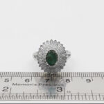 انگشتر زمرد الماس تراش نقره زنانه طرح رامینا - Image 3