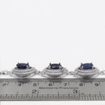 دستبند یاقوت کبود الماس تراش نقره زنانه طرح راویه - Image 3