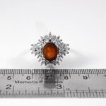 انگشتر گارنت الماس تراش نقره زنانه طرح بهیره - Image 3