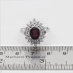 انگشتر گارنت الماس تراش نقره زنانه طرح پرتو - Image 3