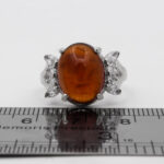 انگشتر گارنت نقره زنانه طرح مدگل - Image 3