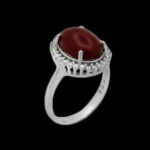 انگشتر گارنت نقره زنانه طرح مریم - Image 4