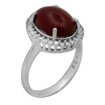 انگشتر گارنت نقره زنانه طرح مریم