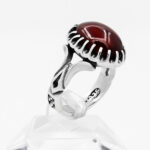 انگشتر گارنت نقره مردانه طرح سورنا - Image 3