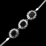 دستبند گارنت الماس تراش نقره زنانه طرح سیماران - Image 4