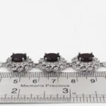 دستبند گارنت الماس تراش نقره زنانه طرح سیماران - Image 3