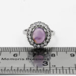 انگشتر عقیق کبود یمنی نقره زنانه طرح آرزو - Image 3