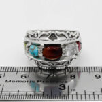 انگشتر چند سنگ نقره دست ساز مردانه طرح فاخر ناراگ - Image 2