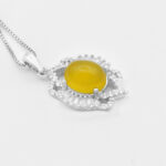 گردنبند شرف الشمس زنانه نقره طرح مرضیه + حکاکی - Image 2