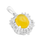 گردنبند شرف الشمس زنانه نقره طرح سالینا + حکاکی