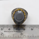 انگشتر حدید صینی نقره مردانه طرح آپتین + حکاکی - Image 4