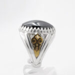 انگشتر حدید صینی نقره مردانه طرح دیاکو+ حکاکی - Image 4