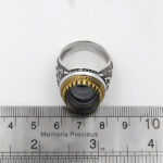 انگشتر حدید صینی نقره مردانه طرح یا حسین (ع) + حکاکی - Image 2