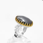 انگشتر حدید صینی نقره مردانه طرح دیندار + حکاکی - Image 4