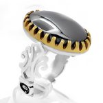 انگشتر حدید صینی نقره مردانه طرح دیندار + حکاکی