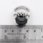 انگشتر حدید صینی نقره مردانه طرح دینور + حکاکی - Image 2