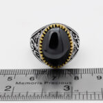 انگشتر حدید صینی نقره مردانه طرح یا محمد (ص) + حکاکی - Image 3