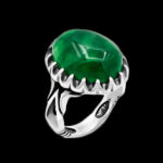 انگشتر یشم نقره مردانه طرح رادمهر