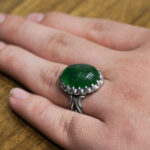 انگشتر یشم نقره مردانه طرح رادمهر - Image 3