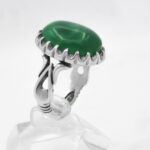 انگشتر یشم نقره مردانه طرح رادمهر - Image 4