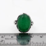 انگشتر یشم نقره مردانه طرح رازدار - Image 2