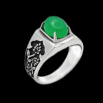 انگشتر یشم نقره مردانه طرح ساتیار