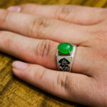 انگشتر یشم نقره مردانه طرح ساتیار - Image 2