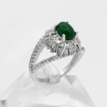 انگشتر یشم نقره زنانه طرح سونیا - Image 2